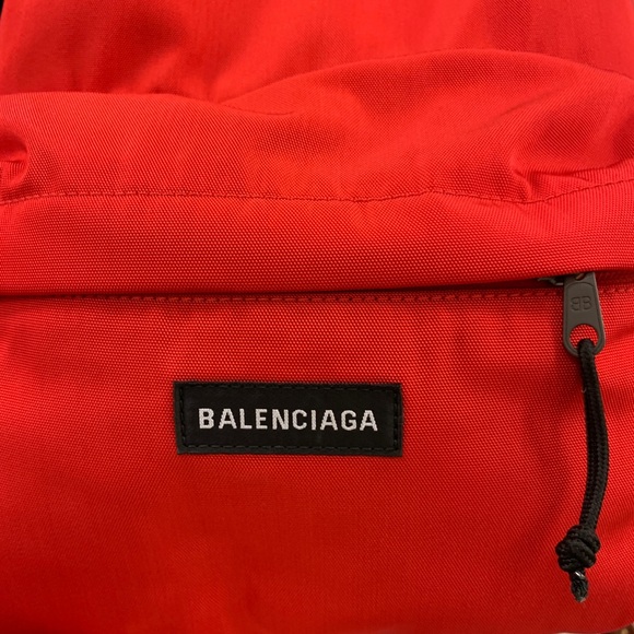 BALENCIAGA Red Explorer Backpack - Picture 3 of 4